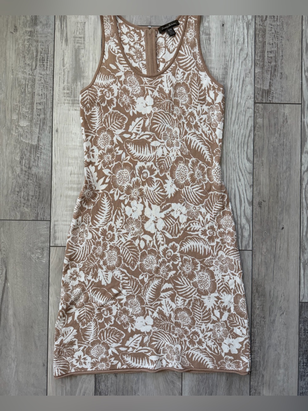 Tommy Bahama Del Lago Nautical Neutral Coastal Tropical Floral dress size medium - Picture 4 of 11
